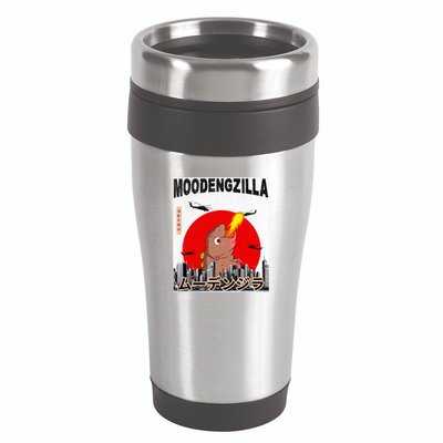 Moo Deng Pygmy Hippopotamus Funny Moodengzilla 16oz Travel Tumbler