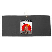 Moo Deng Pygmy Hippopotamus Funny Moodengzilla Large Microfiber Waffle Golf Towel