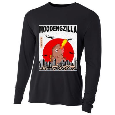Moo Deng Pygmy Hippopotamus Funny Moodengzilla Cooling Performance Long Sleeve Crew