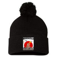 Moo Deng Pygmy Hippopotamus Funny Moodengzilla Pom Pom 12in Knit Beanie