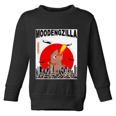 Moo Deng Pygmy Hippopotamus Funny Moodengzilla Toddler Sweatshirt