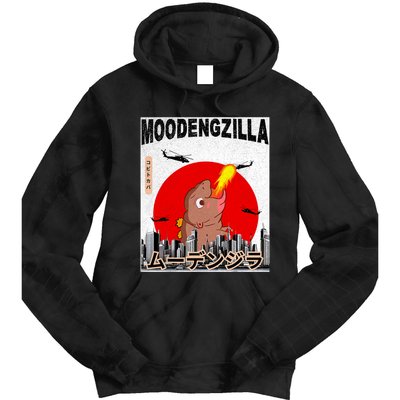 Moo Deng Pygmy Hippopotamus Funny Moodengzilla Tie Dye Hoodie