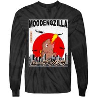 Moo Deng Pygmy Hippopotamus Funny Moodengzilla Tie-Dye Long Sleeve Shirt