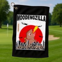 Moo Deng Pygmy Hippopotamus Funny Moodengzilla Golf Towel