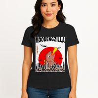 Moo Deng Pygmy Hippopotamus Funny Moodengzilla Womens T-Shirt