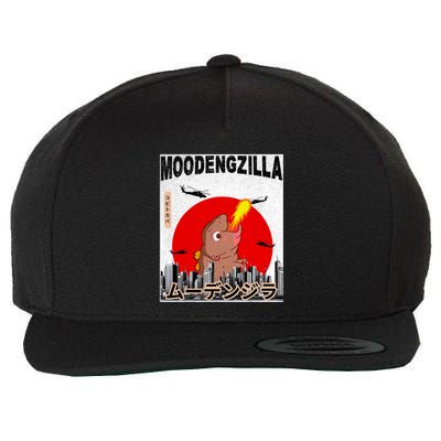 Moo Deng Pygmy Hippopotamus Funny Moodengzilla Wool Snapback Cap