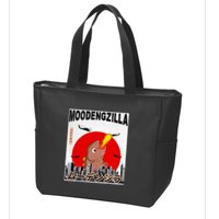 Moo Deng Pygmy Hippopotamus Funny Moodengzilla Zip Tote Bag