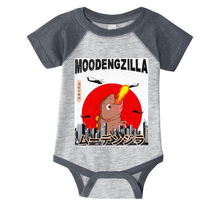 Moo Deng Pygmy Hippopotamus Funny Moodengzilla Infant Baby Jersey Bodysuit