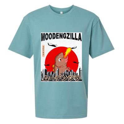 Moo Deng Pygmy Hippopotamus Funny Moodengzilla Sueded Cloud Jersey T-Shirt