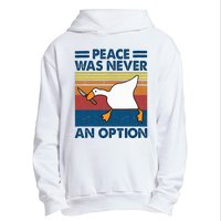 Murder Duck Peace Was Never An Option Duck With Knife Meme Urban Pullover Hoodie