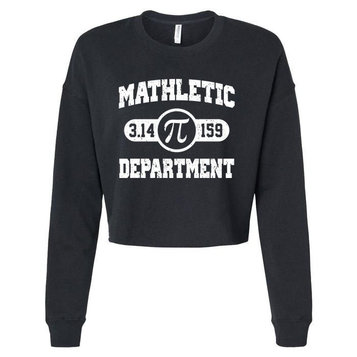 Mathletic Department Pi Day March 14 Cropped Pullover Crew