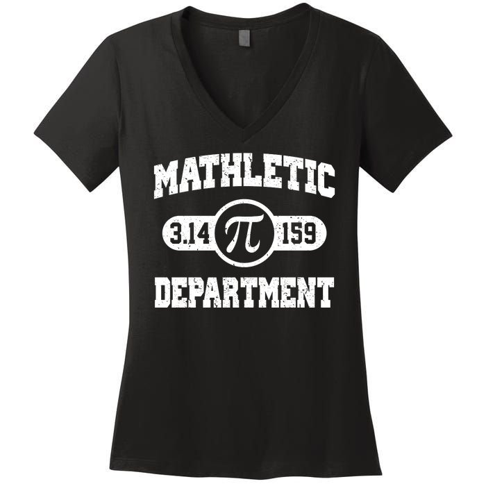 Mathletic Department Pi Day March 14 Women's V-Neck T-Shirt