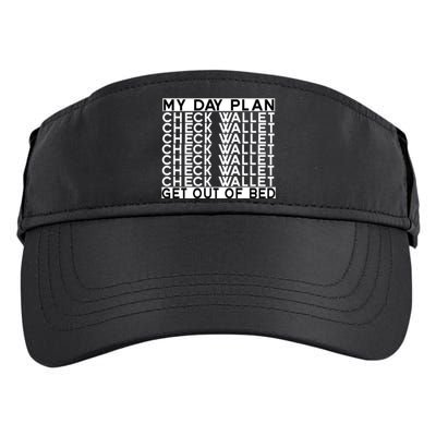 My Day Plan Check Wallet Funny Cryptocurrency Holders Gift Adult Drive Performance Visor