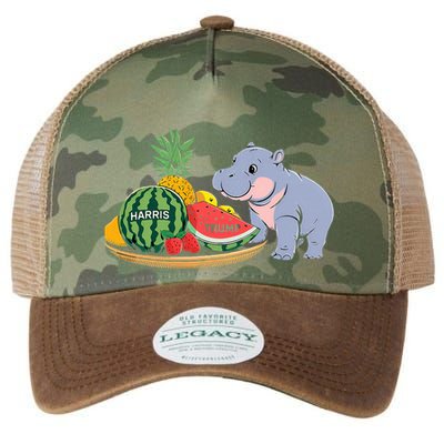 Moo Deng Predicts Donald Trump Will Win Us Election Legacy Tie Dye Trucker Hat