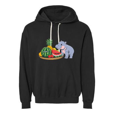 Moo Deng Predicts Donald Trump Will Win Us Election Garment-Dyed Fleece Hoodie