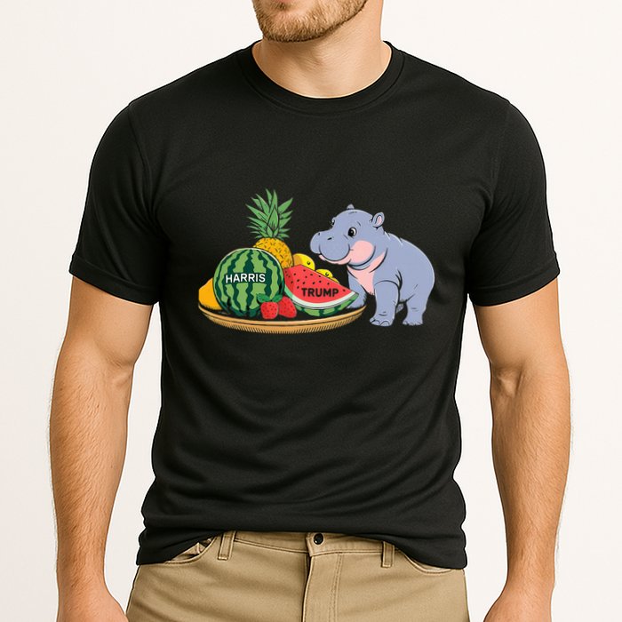 Moo Deng Predicts Donald Trump Will Win Us Election Cooling Performance Crew T-Shirt