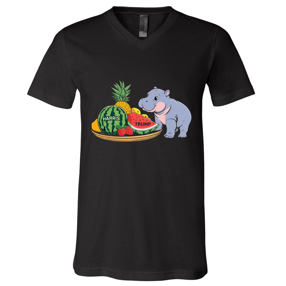 Moo Deng Predicts Donald Trump Will Win Us Election V-Neck T-Shirt