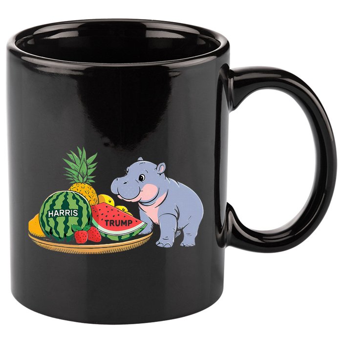 Moo Deng Predicts Donald Trump Will Win Us Election 11oz C Handle Ceramic Mug