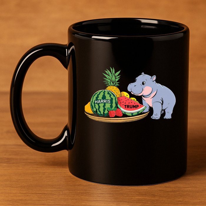 Moo Deng Predicts Donald Trump Will Win Us Election 11oz C Handle Ceramic Mug