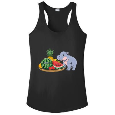 Moo Deng Predicts Donald Trump Will Win Us Election Ladies PosiCharge Competitor Racerback Tank