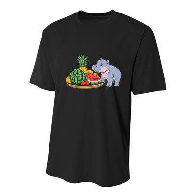 Moo Deng Predicts Donald Trump Will Win Us Election Youth Performance Sprint T-Shirt