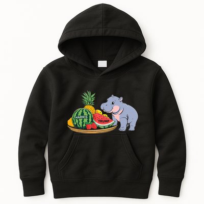 Moo Deng Predicts Donald Trump Will Win Us Election Kids Hoodie