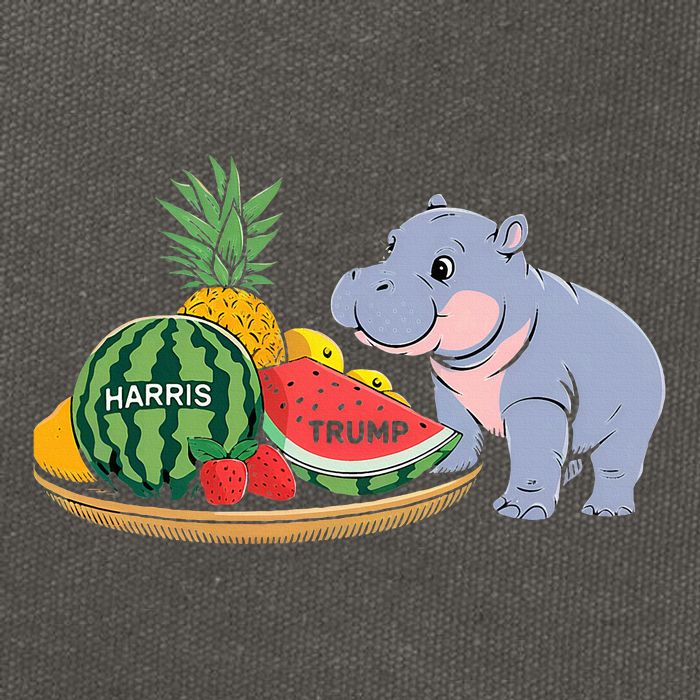 Moo Deng Predicts Donald Trump Will Win Us Election Cotton Canvas Backpack