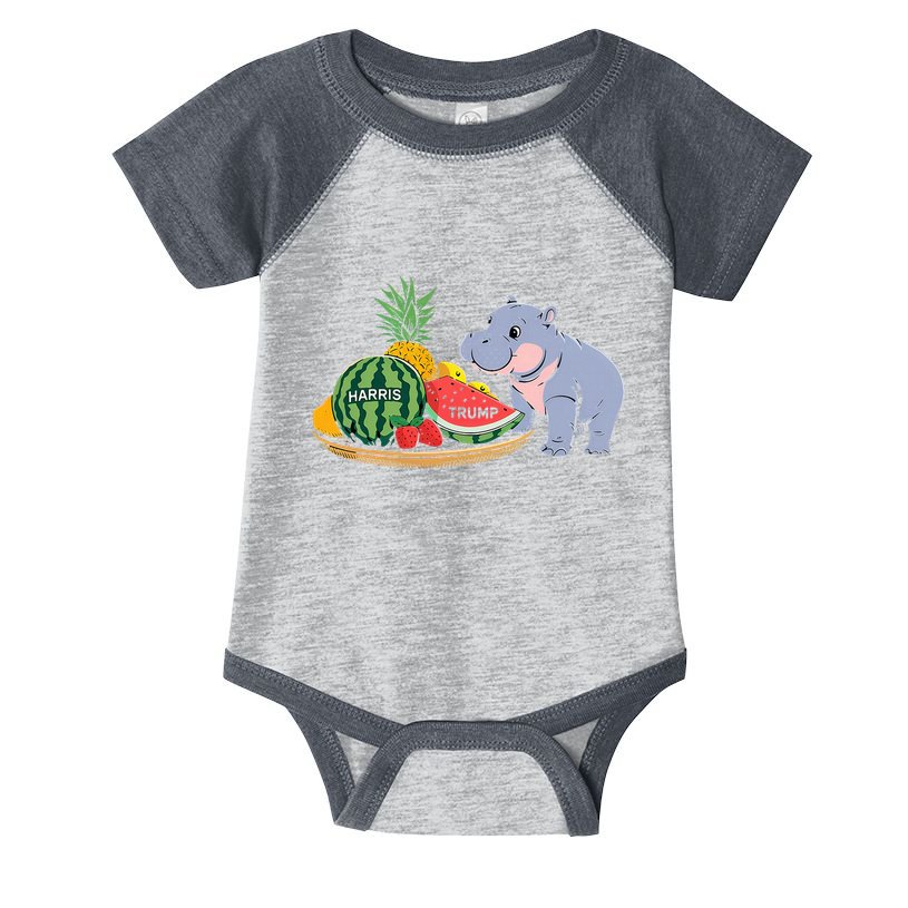 Moo Deng Predicts Donald Trump Will Win Us Election Infant Baby Jersey Bodysuit