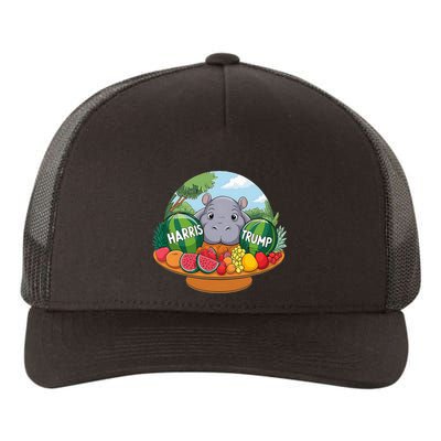 Moo Deng Predicts Donald Trump Will Win Us Election Yupoong Adult 5-Panel Trucker Hat