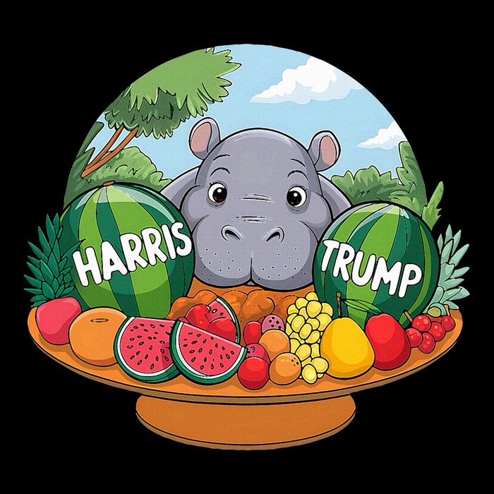 Moo Deng Predicts Donald Trump Will Win Us Election Sustainable Bucket Hat