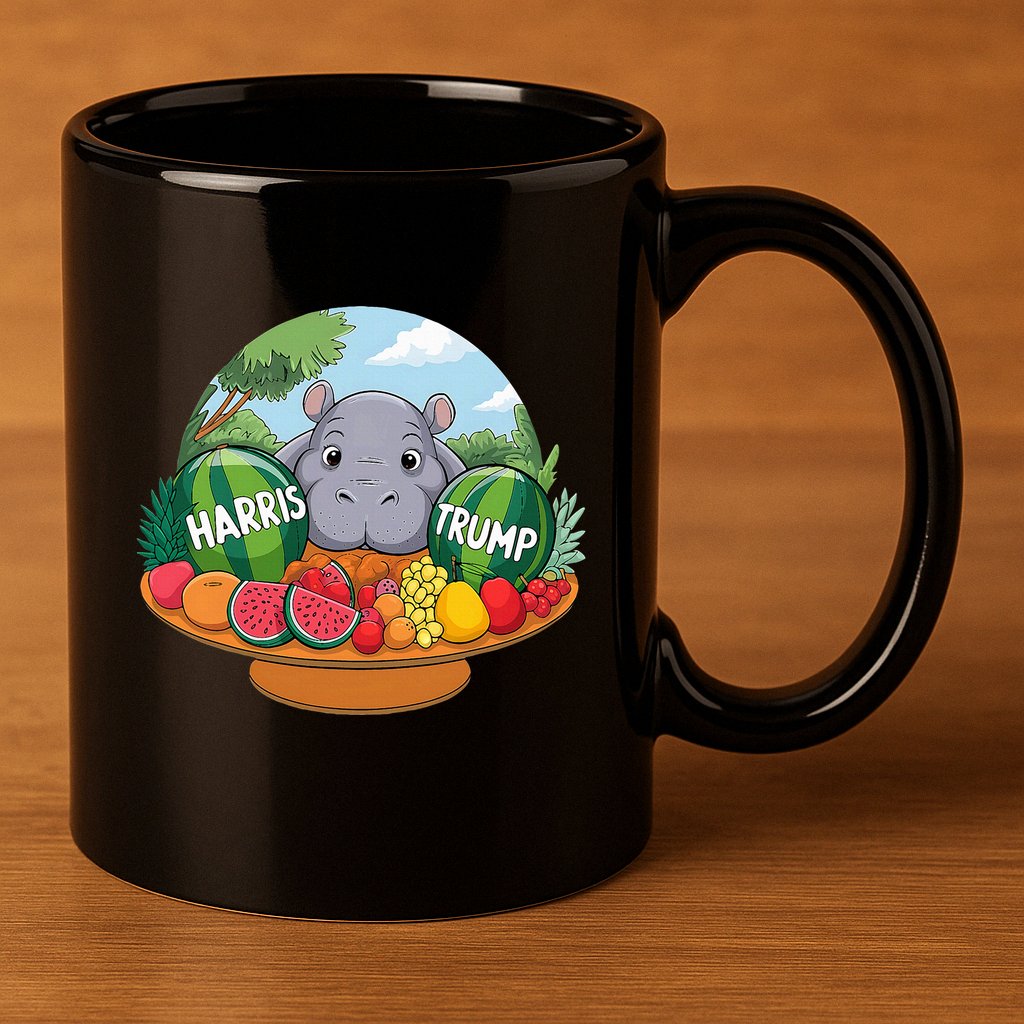 Moo Deng Predicts Donald Trump Will Win Us Election 11oz C Handle Ceramic Mug