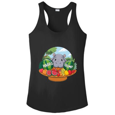 Moo Deng Predicts Donald Trump Will Win Us Election Ladies PosiCharge Competitor Racerback Tank
