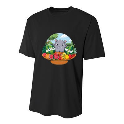 Moo Deng Predicts Donald Trump Will Win Us Election Youth Performance Sprint T-Shirt