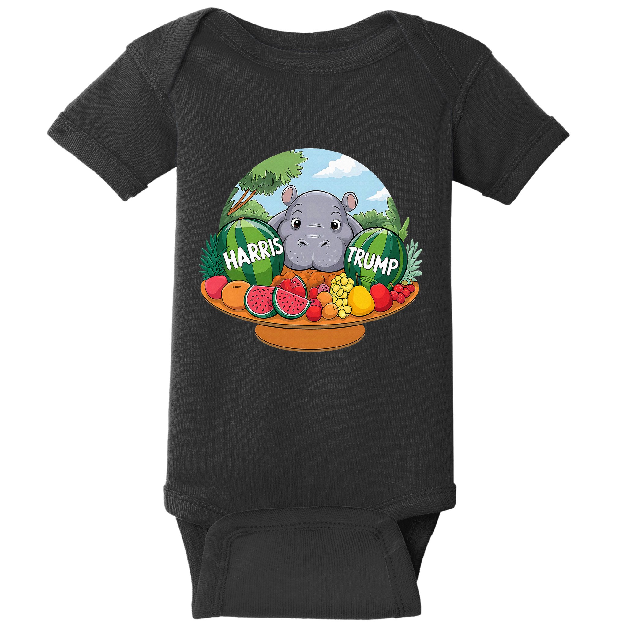 Moo Deng Predicts Donald Trump Will Win Us Election Baby Bodysuit