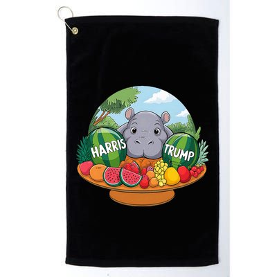 Moo Deng Predicts Donald Trump Will Win Us Election Golf Towel