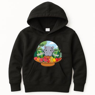 Moo Deng Predicts Donald Trump Will Win Us Election Kids Hoodie