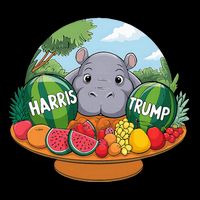 Moo Deng Predicts Donald Trump Will Win Us Election Short Acrylic Beanie