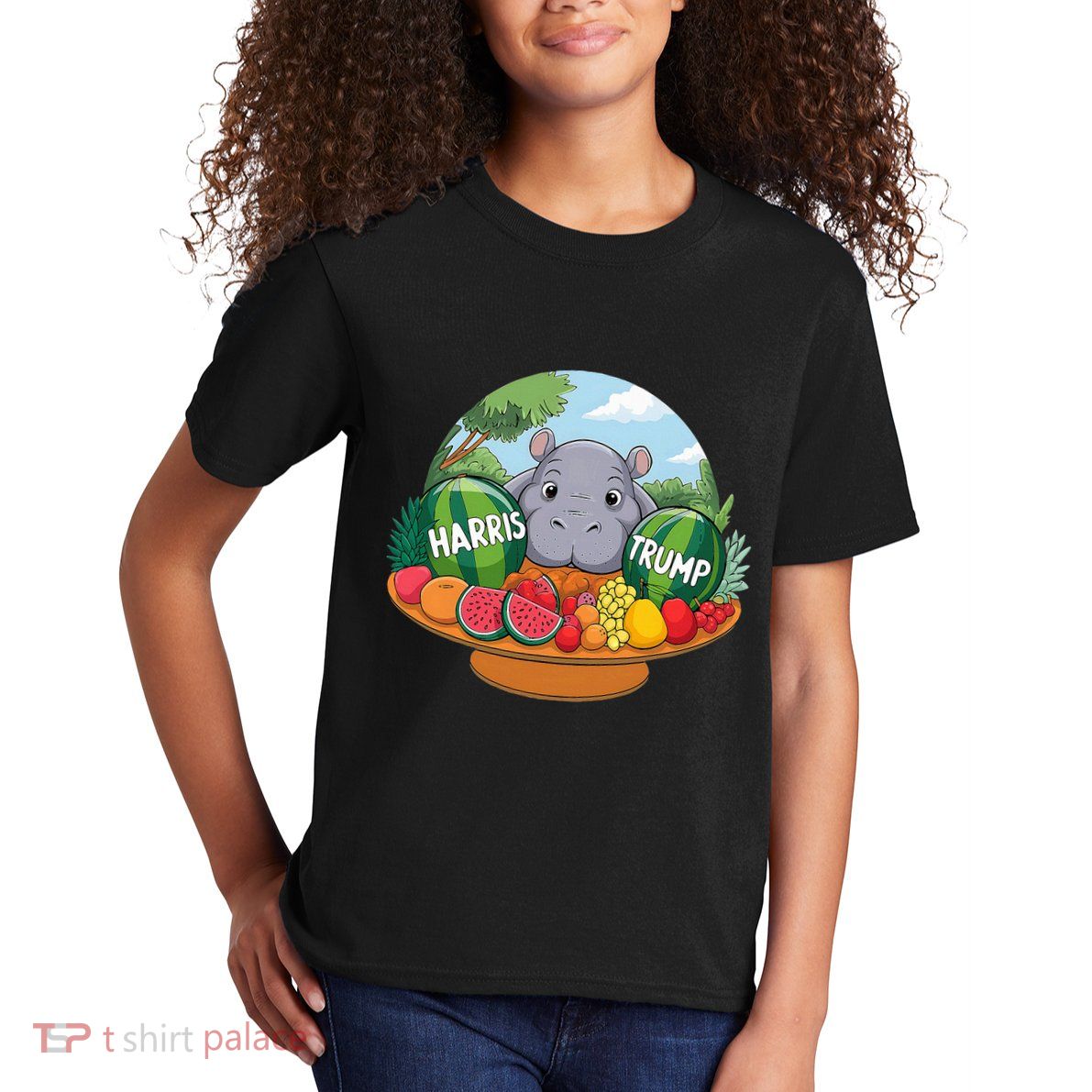 Moo Deng Predicts Donald Trump Will Win Us Election Kids T-Shirt