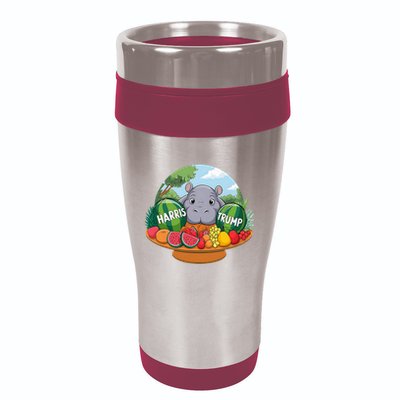 Moo Deng Predicts Donald Trump Will Win Us Election 16oz Travel Tumbler