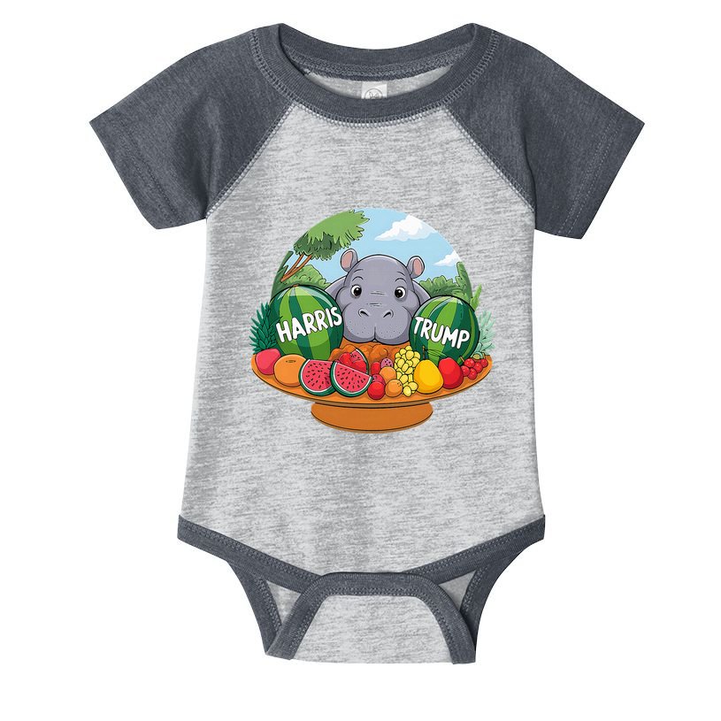 Moo Deng Predicts Donald Trump Will Win Us Election Infant Baby Jersey Bodysuit