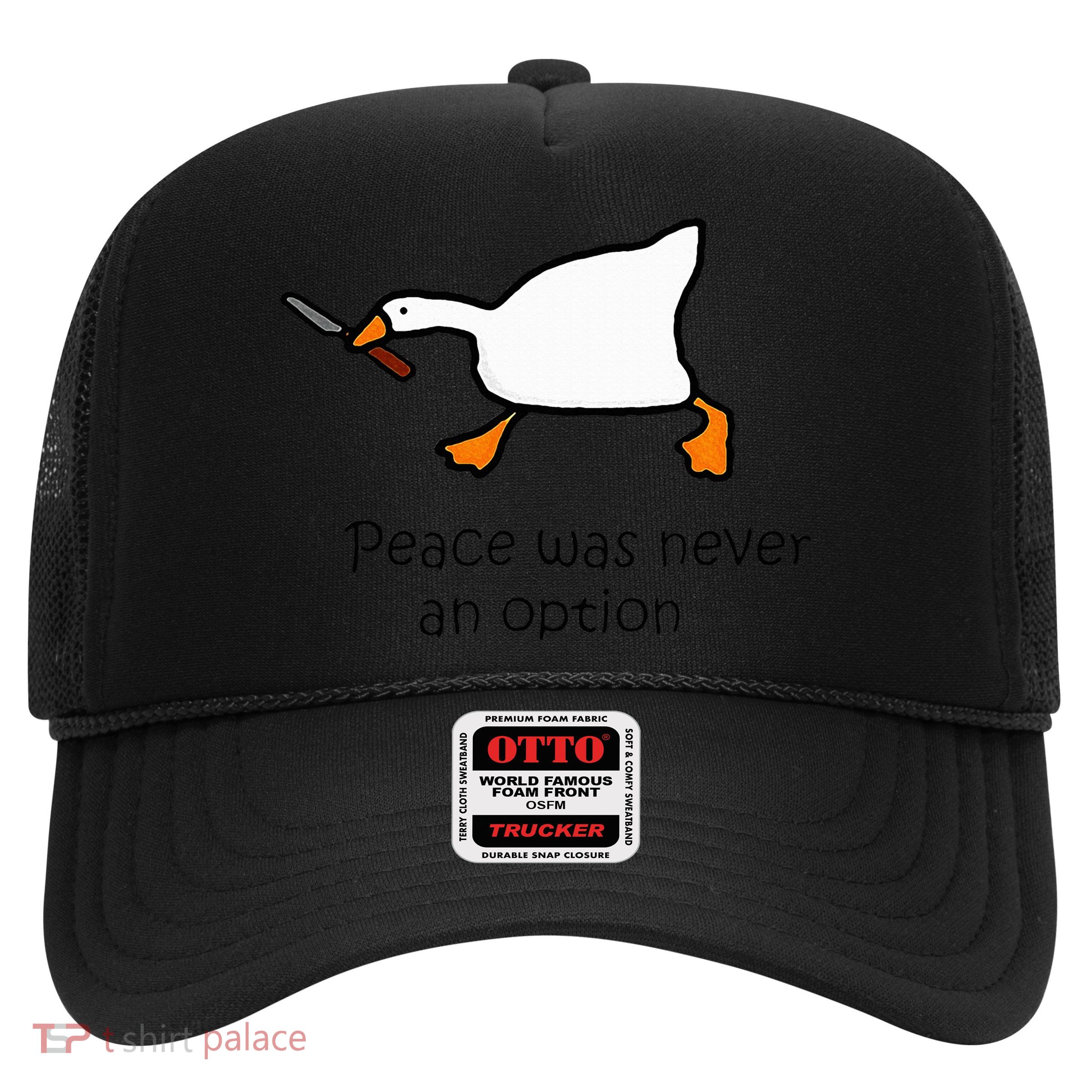 Murder Duck Peace Was Never An Option Duck With Knife Trucker Hat