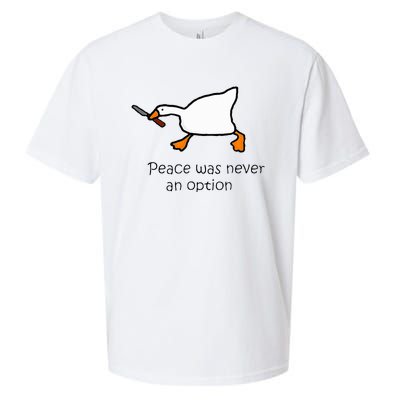 Murder Duck Peace Was Never An Option Duck With Knife Sueded Cloud Jersey T-Shirt