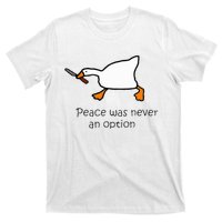 Murder Duck Peace Was Never An Option Duck With Knife T-Shirt