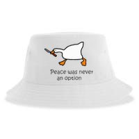 Murder Duck Peace Was Never An Option Duck With Knife Sustainable Bucket Hat