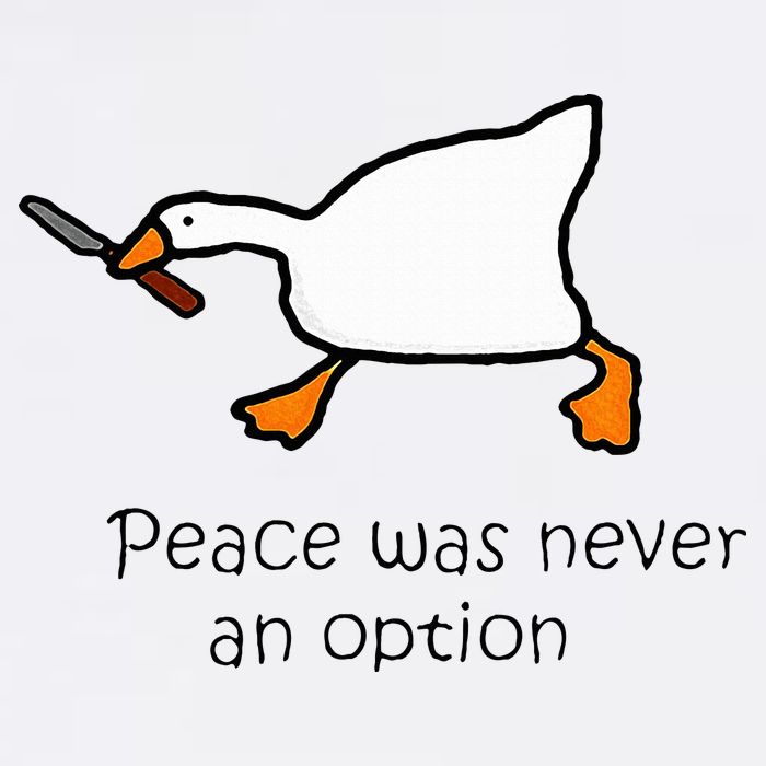 Murder Duck Peace Was Never An Option Duck With Knife Sustainable Bucket Hat
