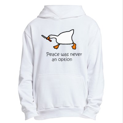 Murder Duck Peace Was Never An Option Duck With Knife Urban Pullover Hoodie