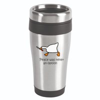 Murder Duck Peace Was Never An Option Duck With Knife 16oz Travel Tumbler