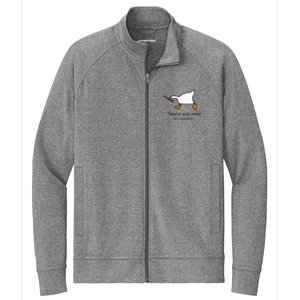 Murder Duck Peace Was Never An Option Duck With Knife Stretch Full-Zip Cadet Jacket