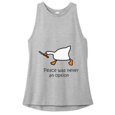 Murder Duck Peace Was Never An Option Duck With Knife Ladies PosiCharge Tri-Blend Wicking Tank