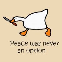 Murder Duck Peace Was Never An Option Duck With Knife Drawstring Bag